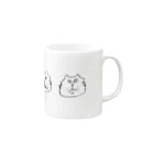 TOSANEKOのにらめっこ　しろ Mug :right side of the handle