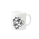 てがきですの屋さんのJapanese GEISHA！丸さん Mug :right side of the handle