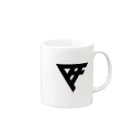 YuukingStoreのイニシャルロゴ（ブラック） Mug :right side of the handle