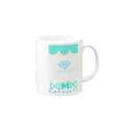 Konatsuのきらきら（mint color） Mug :right side of the handle