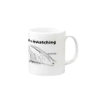 ぽぽこの箱のwhalewatching Mug :right side of the handle