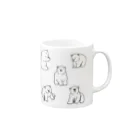 シロクマショップのしろくまたち Mug :right side of the handle