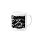 Acchi's RoomのWordシリーズS2『愛してる』(グレー×ブラック) Mug :right side of the handle