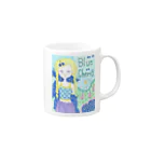 kaoru_littieのBlue cherry Mug :right side of the handle