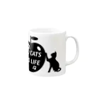 乃舞のNO CATS NO LIFE Mug :right side of the handle