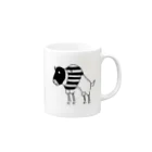 Aliviostaのスピードバッファロー 牛 動物イラスト Mug :right side of the handle