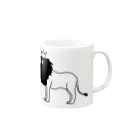 Aliviostaのライオンキング 動物イラスト Mug :right side of the handle