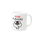 うさぎまるえkawaiishop のくまコロりん『youやっちゃいなよ』 マグカップの取っ手の右面