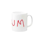 AliviostaのREDRUM レッドラム ロゴ Mug :right side of the handle