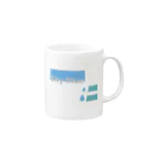 blueのskyblue   水色 Mug :right side of the handle