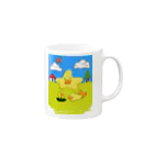 Piyosのぴよカップ 【ぴよしとぴよてん（イラスト）のマグカップ】 Mug :right side of the handle