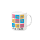 mojokinnのLOVE CATS! Mug :right side of the handle