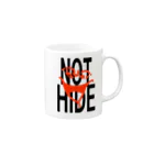 JunPEACEのNOT HIDE Mug :right side of the handle