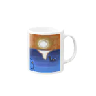 新世界の海を眺めるヤバい人(マグカップ) Mug :right side of the handle