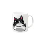 COWWたちつてと店のなんだこの猫 Mug :right side of the handle