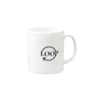 LOOPの黒ロゴ(LOOP) Mug :right side of the handle