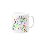 ヒラエイのアルファベットと数字の洪水２ Mug :right side of the handle