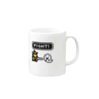 【ドット絵】ネコブレ商店のレトロゲーム風その1 Mug :right side of the handle