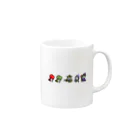 【ドット絵】ネコブレ商店のネコ勇者vsトカゲ星人 Mug :right side of the handle