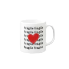 Fiore Laboのfragileハートシリーズ Mug :right side of the handle