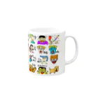 HANAGE WORKSのキャラ濃すぎピーポー Mug :right side of the handle