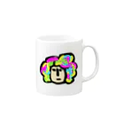 HANAGE WORKSのキャラ濃すぎピーポー Mug :right side of the handle