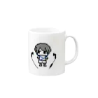 こまクマのドット Mug :right side of the handle