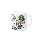 nuppuのTsubomiちゃん　雨も大好きシリーズ　W Mug :right side of the handle