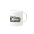 斜め上支店の棒猫 - the straight cat - Mug :right side of the handle