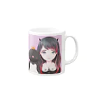 KAORU HASEGAWA SUZURI STOREのOctober Friends Mug :right side of the handle