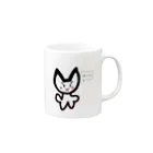 筆文字平安朝のプロポーズ猫 Mug :right side of the handle