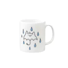 はっちぽっちのUmbrella cat Mug :right side of the handle