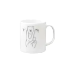 kumainupuのはさまるクマ Mug :right side of the handle