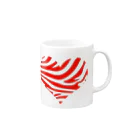 AAAstarsのシマウマハート-赤 Mug :right side of the handle