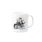 ゆるたろう工房のバイク乗りの犬 Mug :right side of the handle