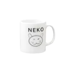 ゆるかわ動物園の猫の絵 Mug :right side of the handle