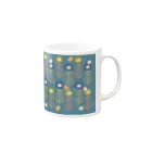 kurun's petit factory By 星咲まゆのゆるハムスターとほしのはな Mug :right side of the handle