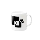 シンプルデザイン：Ｔシャツ・パーカー・スマートフォンケース・トートバッグ・マグカップのシンプルデザインアルファベットD Mug :right side of the handle