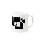 シンプルデザイン：Ｔシャツ・パーカー・スマートフォンケース・トートバッグ・マグカップのシンプルデザインアルファベットG Mug :right side of the handle