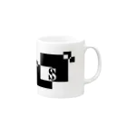 シンプルデザイン：Ｔシャツ・パーカー・スマートフォンケース・トートバッグ・マグカップのシンプルデザインアルファベットS Mug :right side of the handle