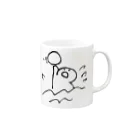 てがきですの屋さんの水球！丸さん Mug :right side of the handle