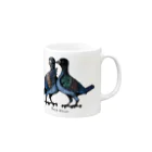  Dark blancoのDark blanco "Pigeons" Mug :right side of the handle