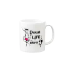 CUBIC ITEMのDoun LIFE now-白- Mug :right side of the handle