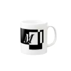 シンプルデザイン：Ｔシャツ・パーカー・スマートフォンケース・トートバッグ・マグカップのシンプルデザインアルファベットM Mug :right side of the handle