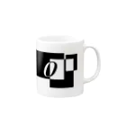 シンプルデザイン：Ｔシャツ・パーカー・スマートフォンケース・トートバッグ・マグカップのシンプルデザインアルファベットO Mug :right side of the handle