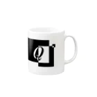 シンプルデザイン：Ｔシャツ・パーカー・スマートフォンケース・トートバッグ・マグカップのシンプルデザインアルファベットQ Mug :right side of the handle