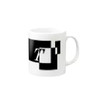 シンプルデザイン：Ｔシャツ・パーカー・スマートフォンケース・トートバッグ・マグカップのシンプルデザインアルファベットT Mug :right side of the handle