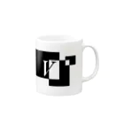 シンプルデザイン：Ｔシャツ・パーカー・スマートフォンケース・トートバッグ・マグカップのシンプルデザインアルファベットV Mug :right side of the handle