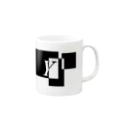 シンプルデザイン：Ｔシャツ・パーカー・スマートフォンケース・トートバッグ・マグカップのシンプルデザインアルファベットY Mug :right side of the handle