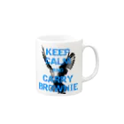 座敷ふくろうのKEEP CALM AND CARRY BROWNIE Mug :right side of the handle